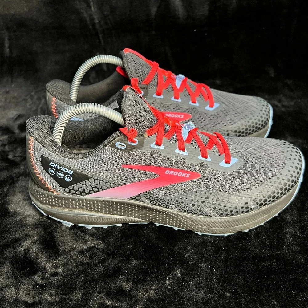 Brooks Divide 3 1203681B057 Womens 9.5 B Trail Running Shoes Ebony Black Sneaker - Picture 3 of 7